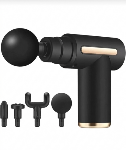 Taşınabilir Masaj Tabancası – USB Şarjlı Kas Gevşetici & Ağrı Rahatlatıcı (4 Başlıklı)